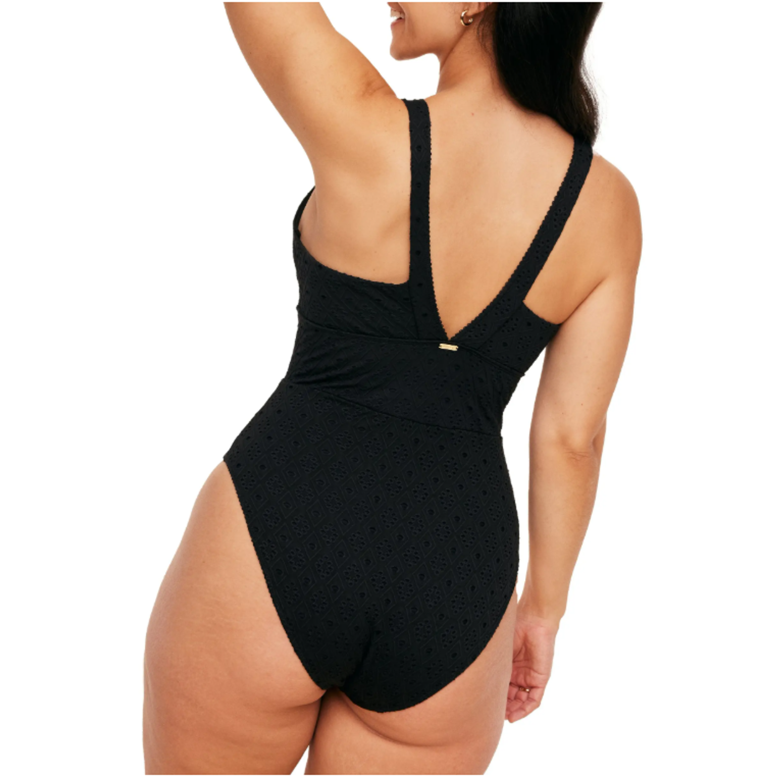 Nwt Adore Me One Piece Swimsuit Womens 3x Black V-Neck Lace Boho Sw-13147-Onp — image 2 of 8